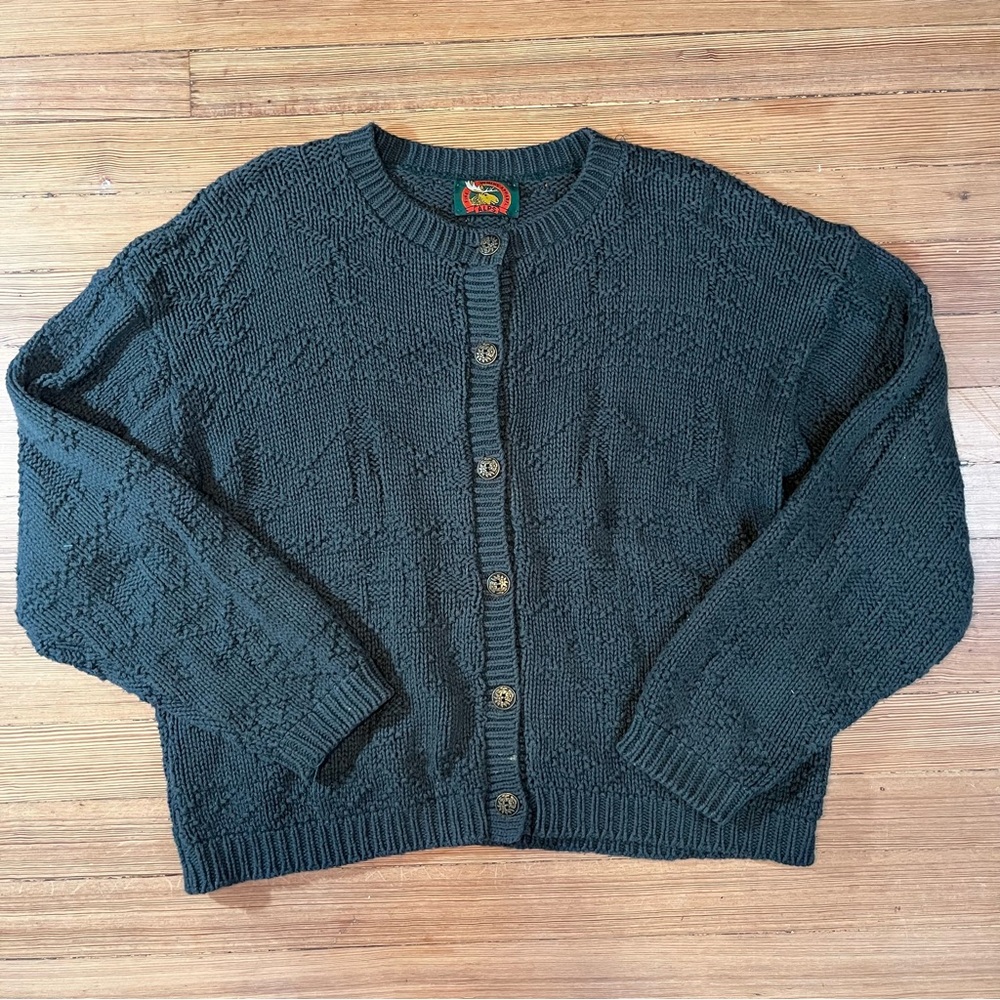 Vintage Green Cardigan Sweater